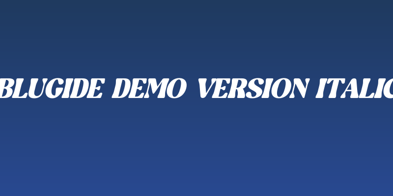 Blugide DEMO VERSION Italic Social Header
