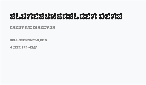 Blumebungabloem Demo Business Card