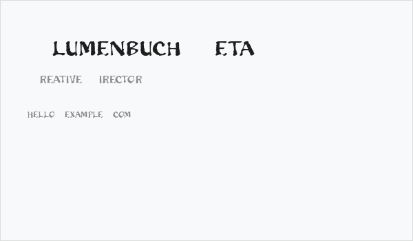 Blumenbuch Beta Business Card