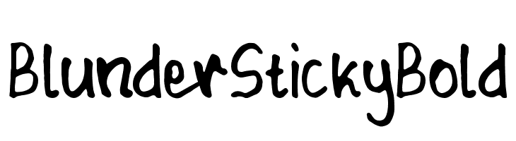 Blunder Sticky Bold  नि: शुल्क फ़ॉन्ट्स डाउनलोड
