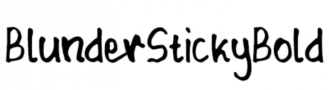 Blunder Sticky Bold  les polices de caractères gratuit tlcharger