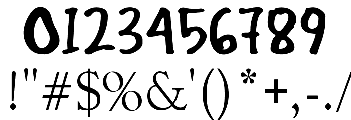 Blunder Sticky Bold Font OTHER CHARS