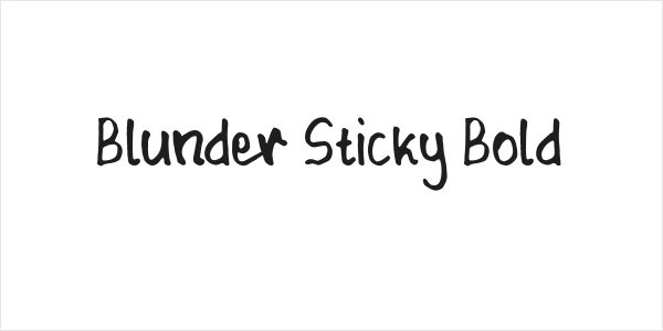 Blunder Sticky Bold Logo