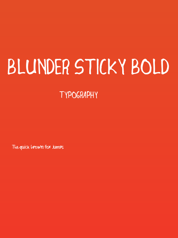 Blunder Sticky Bold Poster