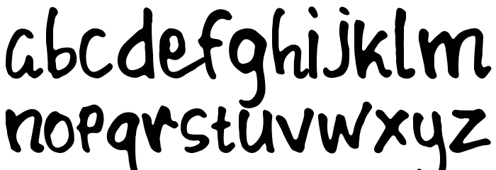 Blunder Sticky Bold Font LOWERCASE
