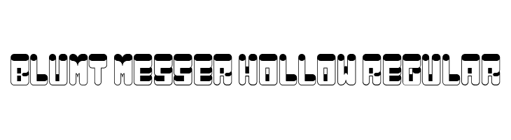 Blunt Messer Hollow Regular  font caratteri gratis