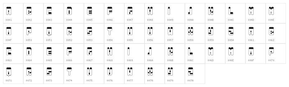 Blunt Messer Hollow Regular Character Map