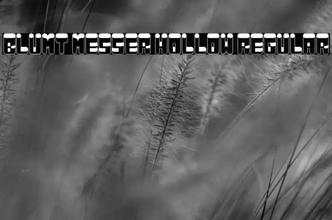 Blunt Messer Hollow Regular Font examples