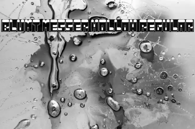 Blunt Messer Hollow Regular Font examples