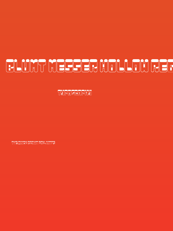 Blunt Messer Hollow Regular Poster