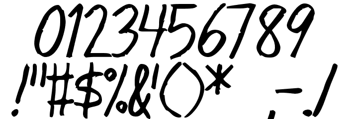 Blunt Font OTHER CHARS