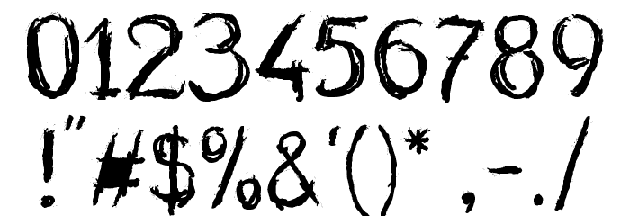 BluntBrush Font OTHER CHARS