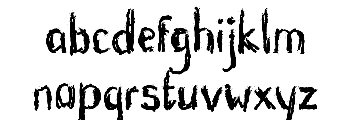 BluntBrush Font LOWERCASE