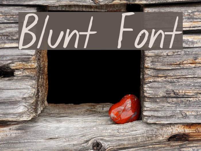 Blunt Font examples