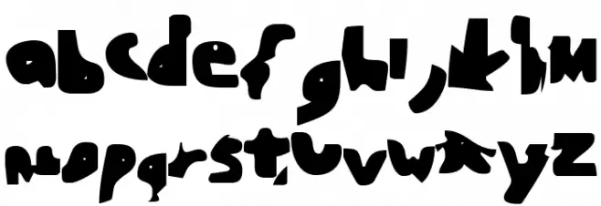 Blunted Schriftart Groß