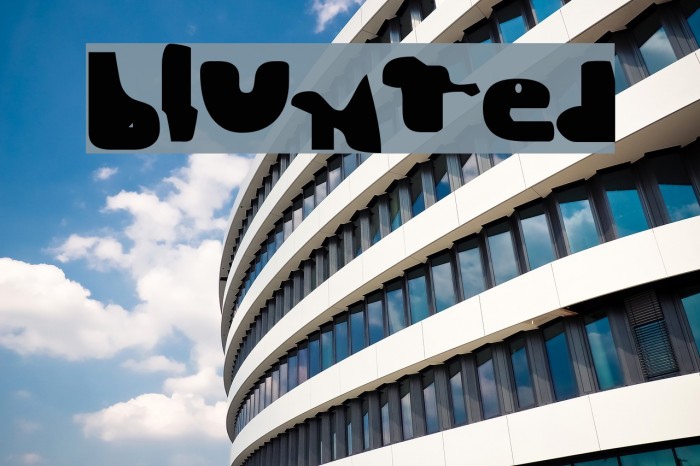 Blunted Font examples