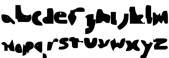 Blunted Font LOWERCASE