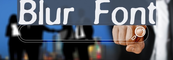 Blur Font examples