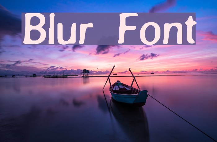 Blur Font examples