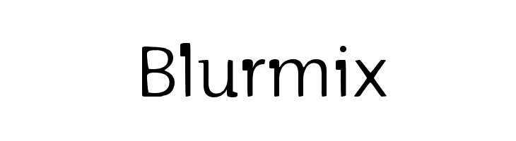 Blurmix Font