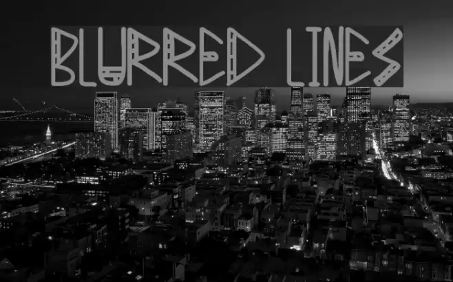 Blurred Lines Schriftart examples