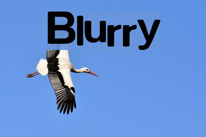 Blurry Font examples