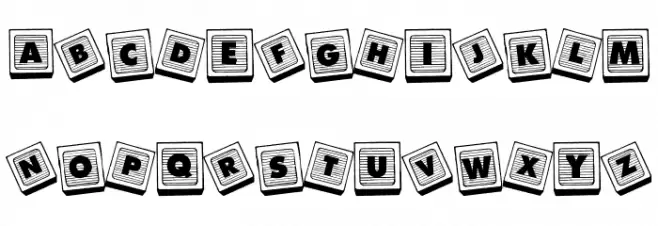 Blu's Blocks Schriftart Groß