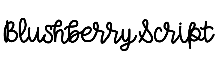BlushberryScript  Frei Schriftart Herunterladen