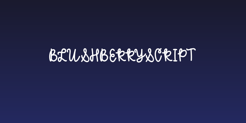 BlushberryScript Social Header