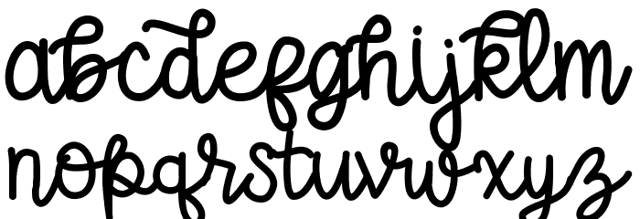 BlushberryScript Font LOWERCASE
