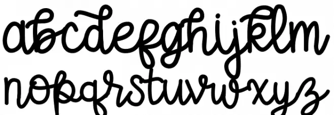 BlushberryScript Шрифта строчной