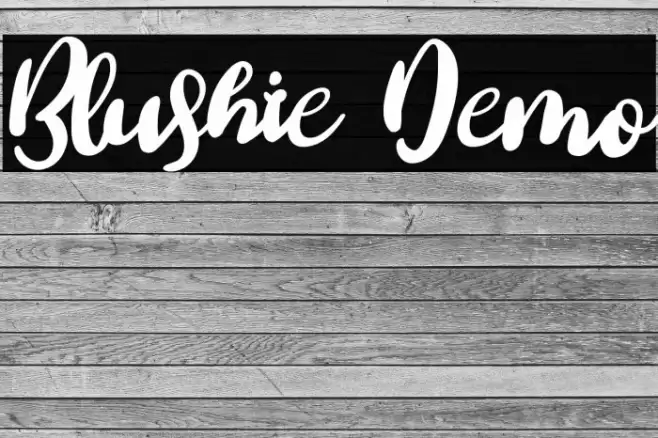 Blushie Demo Font examples
