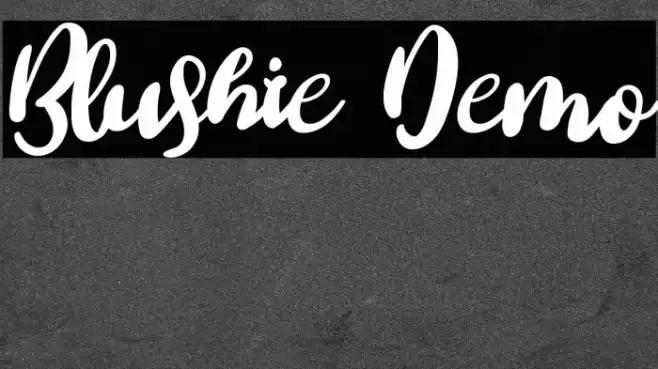 Blushie Demo Font examples
