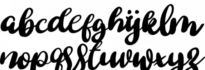 Blushie Demo Schriftart Kleinbuchstaben