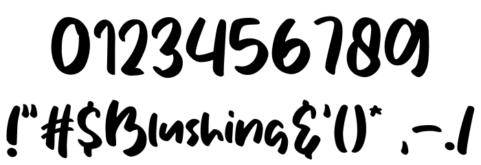 Blushing Font OTHER CHARS