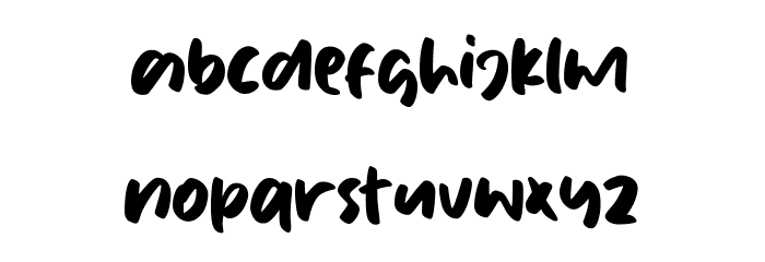 Blushing Font LOWERCASE