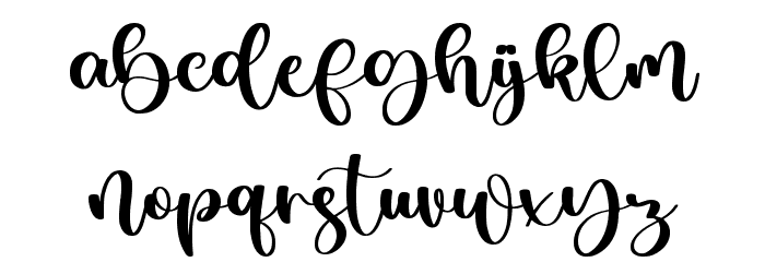 Blushmine Font LOWERCASE