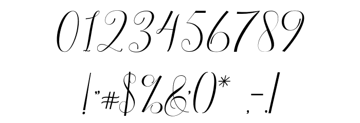 Blussafir-Regular Font OTHER CHARS