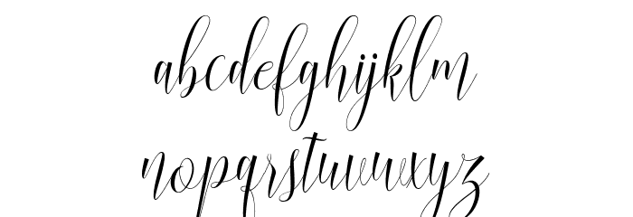 Blussafir-Regular Font LOWERCASE