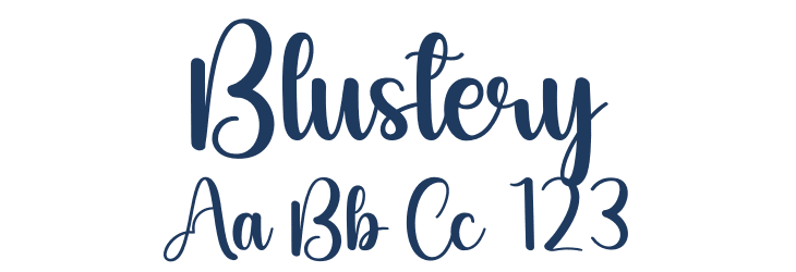 Blustery Font Preview