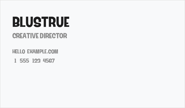 Blustrue Business Card
