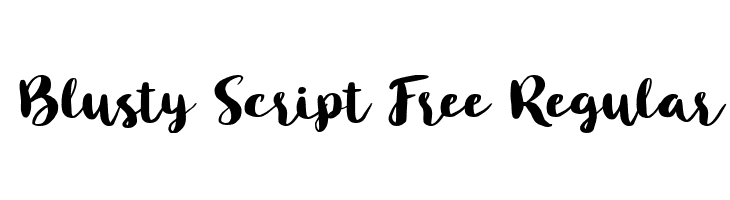 Blusty Script Free Regular  les polices de caractères gratuit tlcharger