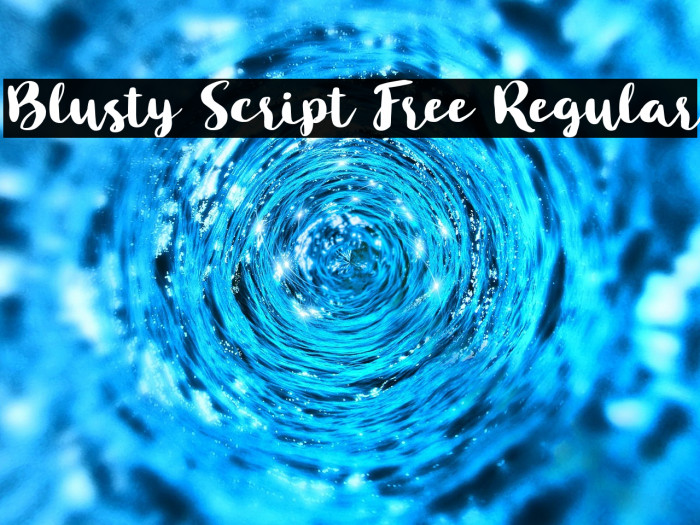 Blusty Script Free Regular Example 3