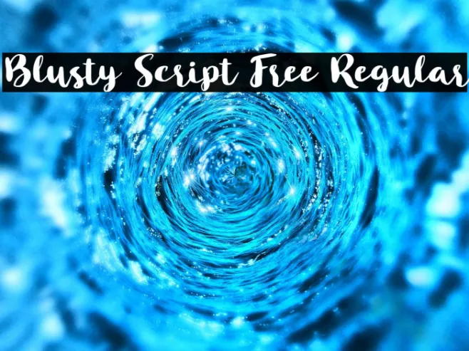 Blusty Script Free Regular Example 3