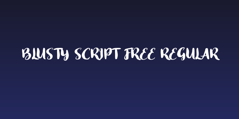 Blusty Script Free Regular Social Header