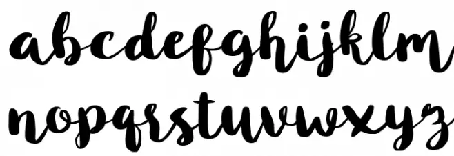 Blusty Script Free Regular フォント 小文字