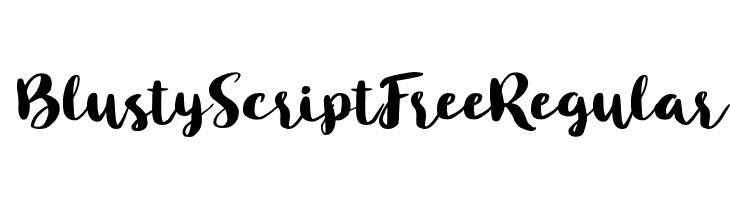 BlustyScriptFree-Regular  Скачать бесплатные шрифты