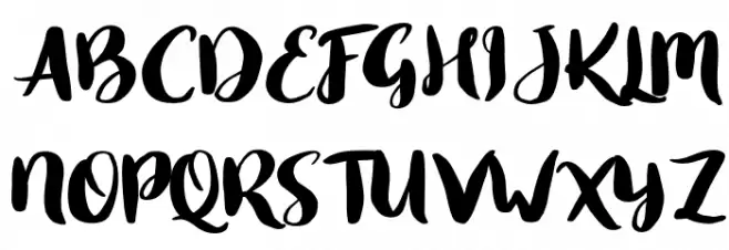 BlustyScriptFree-Regular 字体 大写