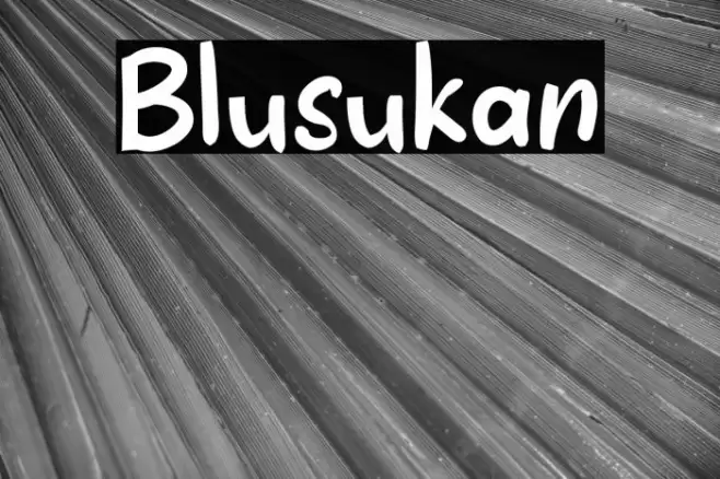 Blusukan Font examples
