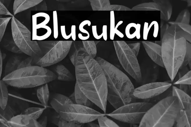Blusukan Font examples